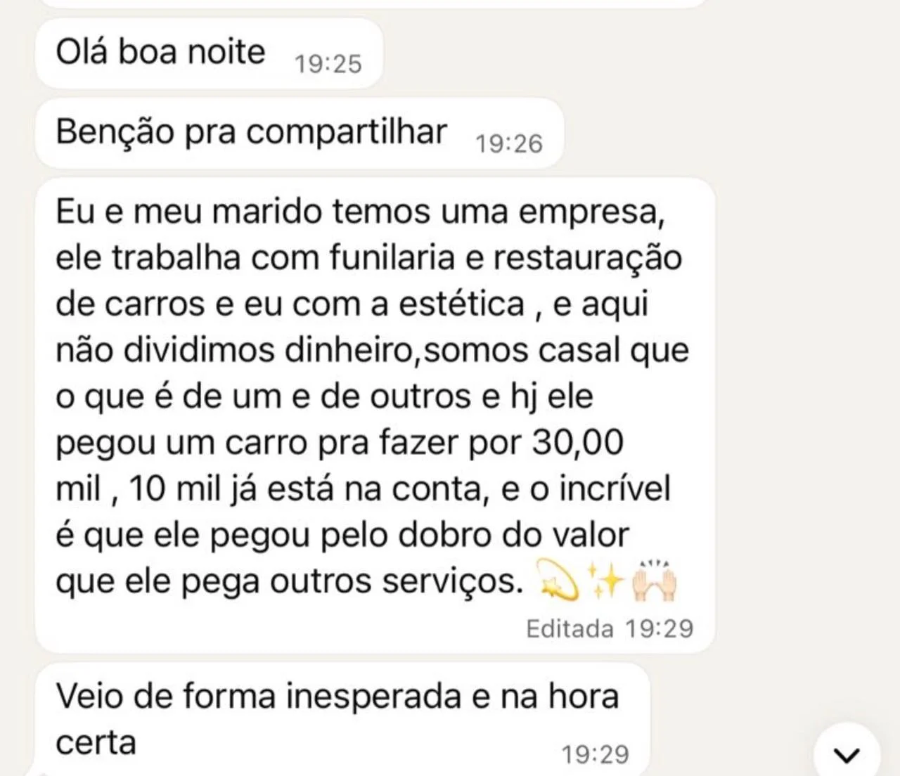 Depoimento original de participante 13 do Destrave a Prosperidade