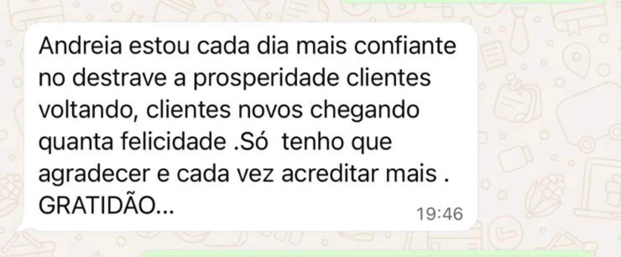 Depoimento original de participante 3 do Destrave a Prosperidade